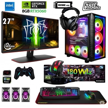 INTEL i7 14700F 32GB DDR5 Ram 1TB M.2 NVMe SSD 8GB RTX5060 27 180Hz Oyuncu Bilgisayarı