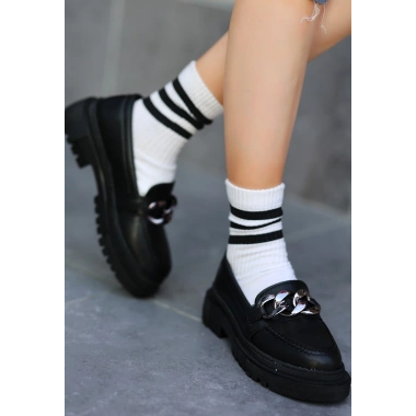 Biga Siyah Cilt  Ayakkabı