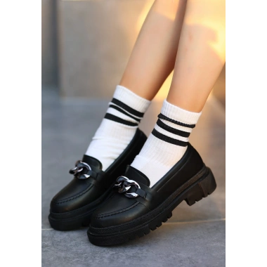 Biga Siyah Cilt  Ayakkabı