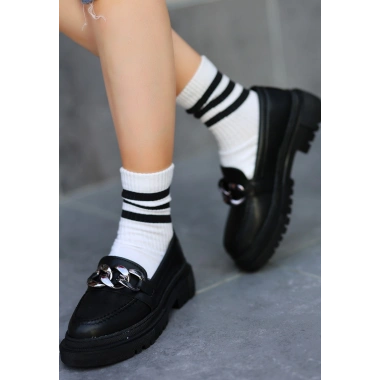 Biga Siyah Cilt  Ayakkabı