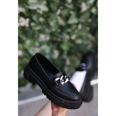 Biga Siyah Cilt  Ayakkabı