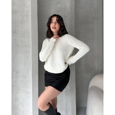 Bisiklet Yaka Selanik Örgü Triko Kazak