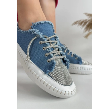 Enber Mavi Kot Bağcıklı Spor Ayakkabı