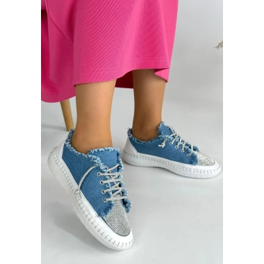 Enber Mavi Kot Bağcıklı Spor Ayakkabı