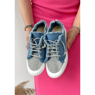 Enber Mavi Kot Bağcıklı Spor Ayakkabı