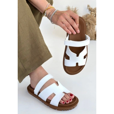 Kooni Beyaz Cilt Terlik