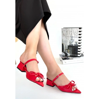 Lotta Kırmızı Cilt Topuklu Ayakkabı