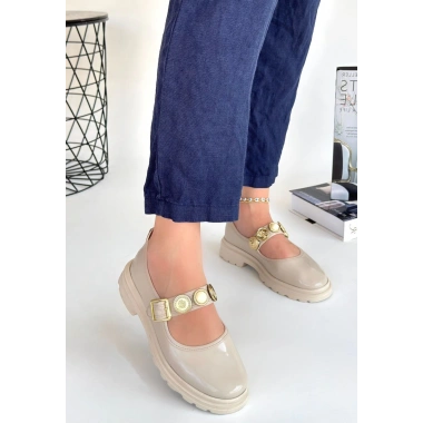 Okira Bej Rugan Oxford Ayakkabı