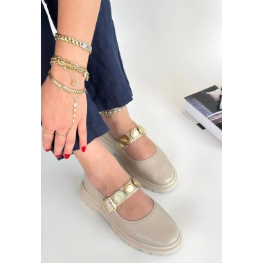 Okira Bej Rugan Oxford Ayakkabı