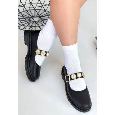 Okira Siyah Cilt Oxford Ayakkabı