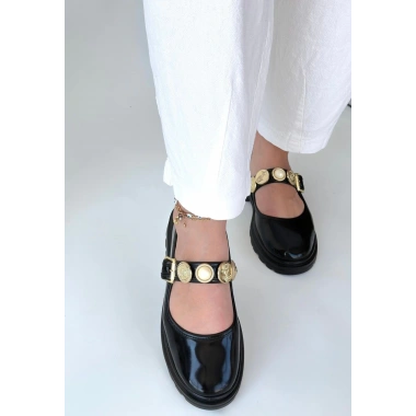 Okira Siyah Rugan Oxford Ayakkabı