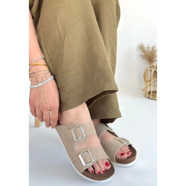 Rıno Ten Nubuk Terlik