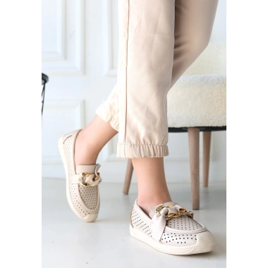 Riwan Bej Cilt Babet Ayakkabı