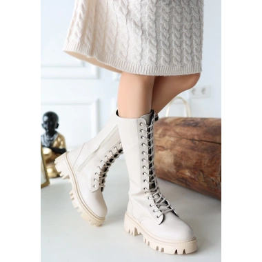 Uliza Bej Cilt Bağcıklı Çizme