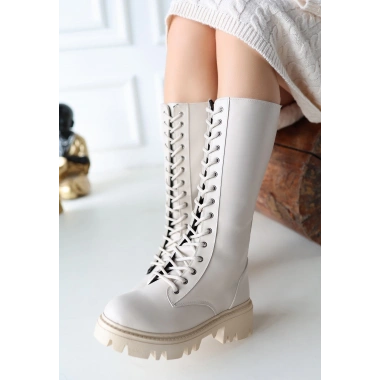 Uliza Bej Cilt Bağcıklı Çizme