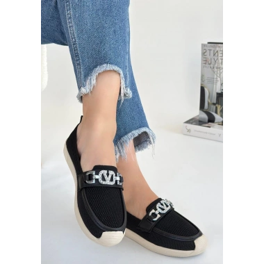 Wata Siyah Triko Babet Ayakkabı