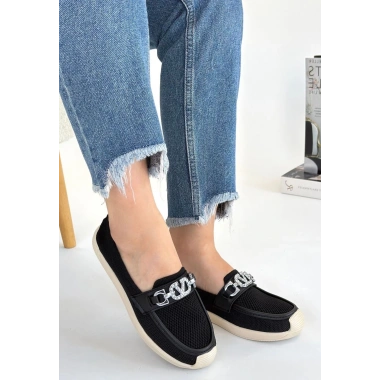 Wata Siyah Triko Babet Ayakkabı