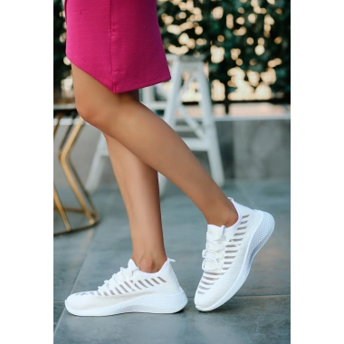 Wina Beyaz Triko Spor Ayakkabı