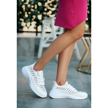 Wina Beyaz Triko Spor Ayakkabı