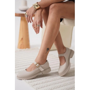 Yoko Bej Cilt Oxford Ayakkabı