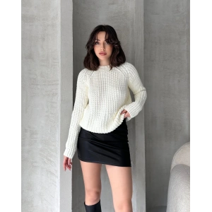 Bisiklet Yaka Selanik Örgü Triko Kazak