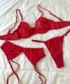 Yılbaşı Hediyesi Emilly Kırmızı Balenli 3lü Sütyen Takımı