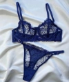 Lacivert Dantelli Iç Çamaşırı Takımı Seksi Iç Çamaşır Takımı Sütyen Tanga Takım Dantelli Sütyen