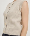 ARMALIFE 1181 GOLD DÜĞME DETAYLI TRİKO KADIN YELEK