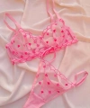 Minik Kalp Desenli İç Çamaşır Takımı ( Sütyen & Tanga )