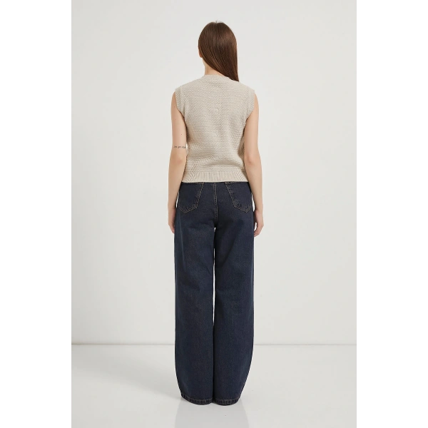 ARMALIFE 1181 GOLD DÜĞME DETAYLI TRİKO KADIN YELEK