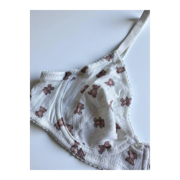 Beyaz Teddy Pamuklu Balenli Takım