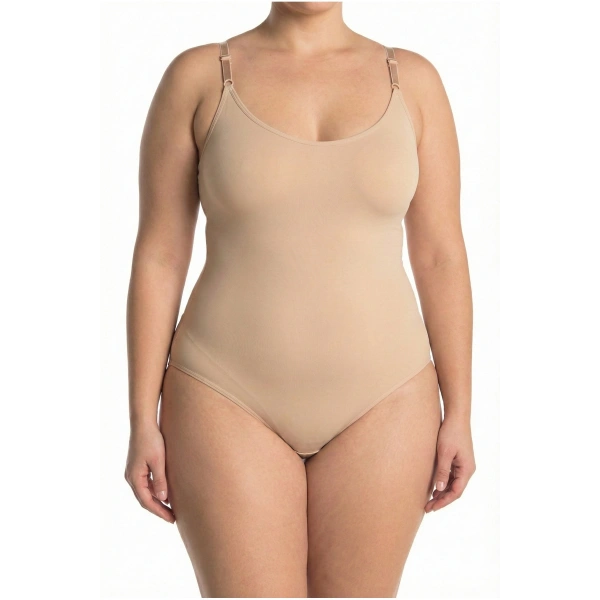 Büyük Beden Çıtçıtlı Slip Body Korse – Dikişsiz, Ultra Rahat ve Toparlayıcı (2 Beden İnceleten)