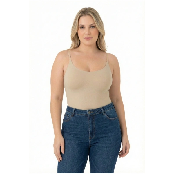 Büyük Beden Göğüs Destekli Body Korse – Toparlayıcı ve , Kaymaz Silikonlu