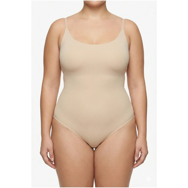 Büyük Beden Göğüs Destekli Body Korse – Toparlayıcı ve , Kaymaz Silikonlu