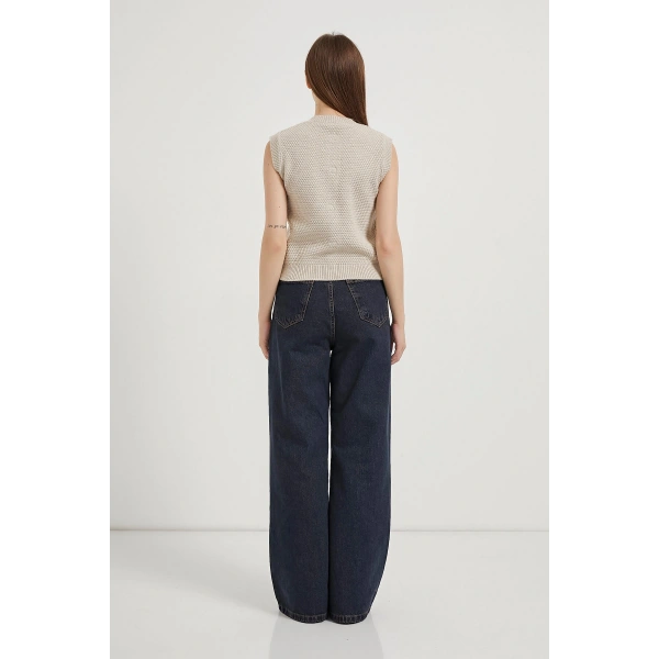 ARMALIFE 1181 GOLD DÜĞME DETAYLI TRİKO KADIN YELEK