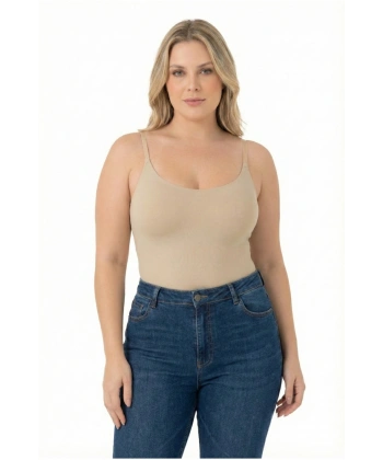 Büyük Beden Göğüs Destekli Body Korse – Toparlayıcı ve , Kaymaz Silikonlu