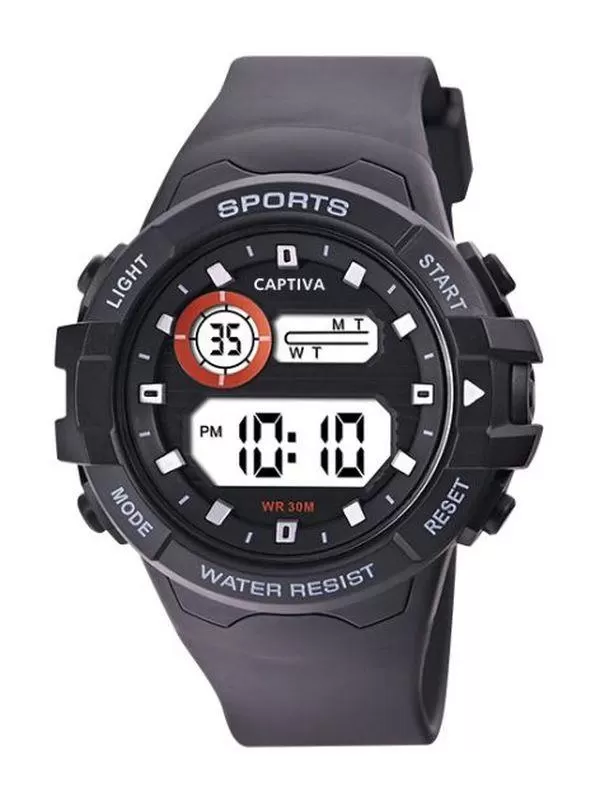 Captiva 30 mt Suya Dayanıklı Digital Alarm-Kronometre-Led Işık Spor Kasa Çoçuk Kol Saati CPT.X001