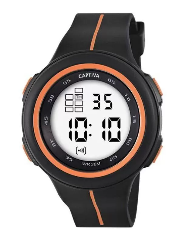 Captiva 30 mt Suya Dayanıklı Digital Alarm-Kronometre-Led Işık Spor Kasa Çoçuk Kol Saati CPT.X035