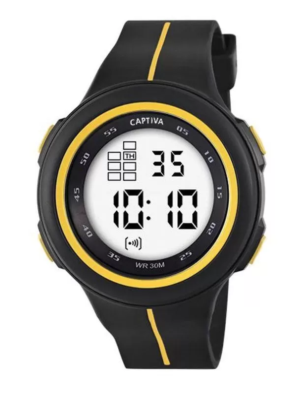 Captiva 30 mt Suya Dayanıklı Digital Alarm-Kronometre-Led Işık Spor Kasa Çoçuk Kol Saati CPT.X038