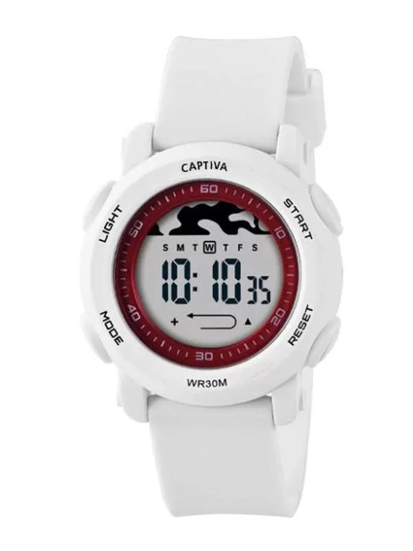 Captiva 30 mt Suya Dayanıklı Digital Alarm-Kronometre-Led Işık Spor Kasa Çoçuk Kol Saati CPT.X052