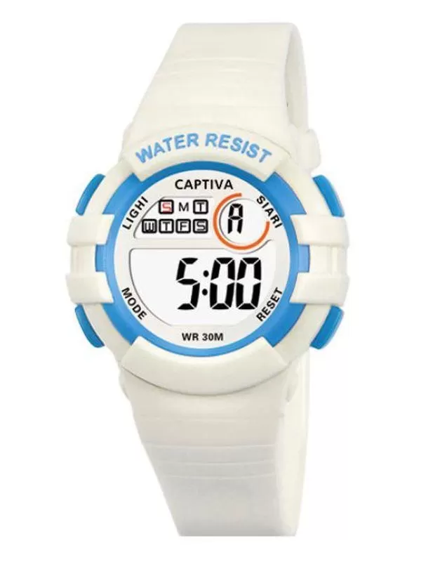 Captiva 30 mt Suya Dayanıklı Digital Alarm-Kronometre-Led Işık Spor Kasa Çoçuk Kol Saati CPT.X057