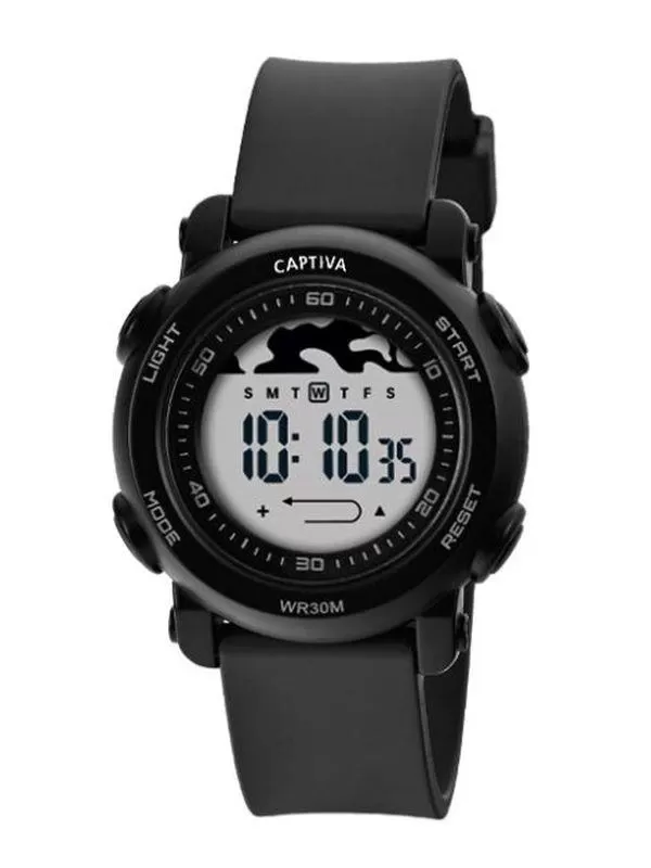 Captiva 30 mt Suya Dayanıklı Digital Alarm-Kronometre-Led Işık Spor Kasa Çoçuk Kol Saati CPT.X073