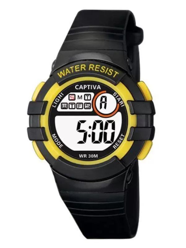 Captiva 30 mt Suya Dayanıklı Digital Alarm-Kronometre-Led Işık Spor Kasa Çoçuk Kol Saati CPT.X085