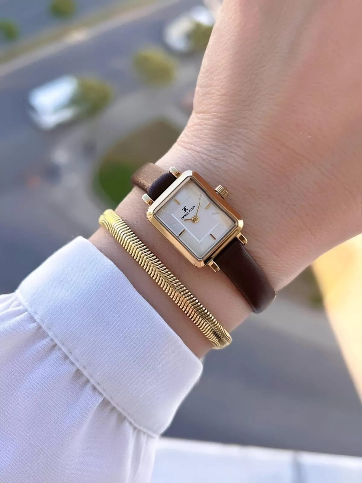 Daniel Klein 18 mm Mini Kasa Retro Vintage Deri Kordon 2 Yıl Garantili Kadın Kol Saati 10862.2