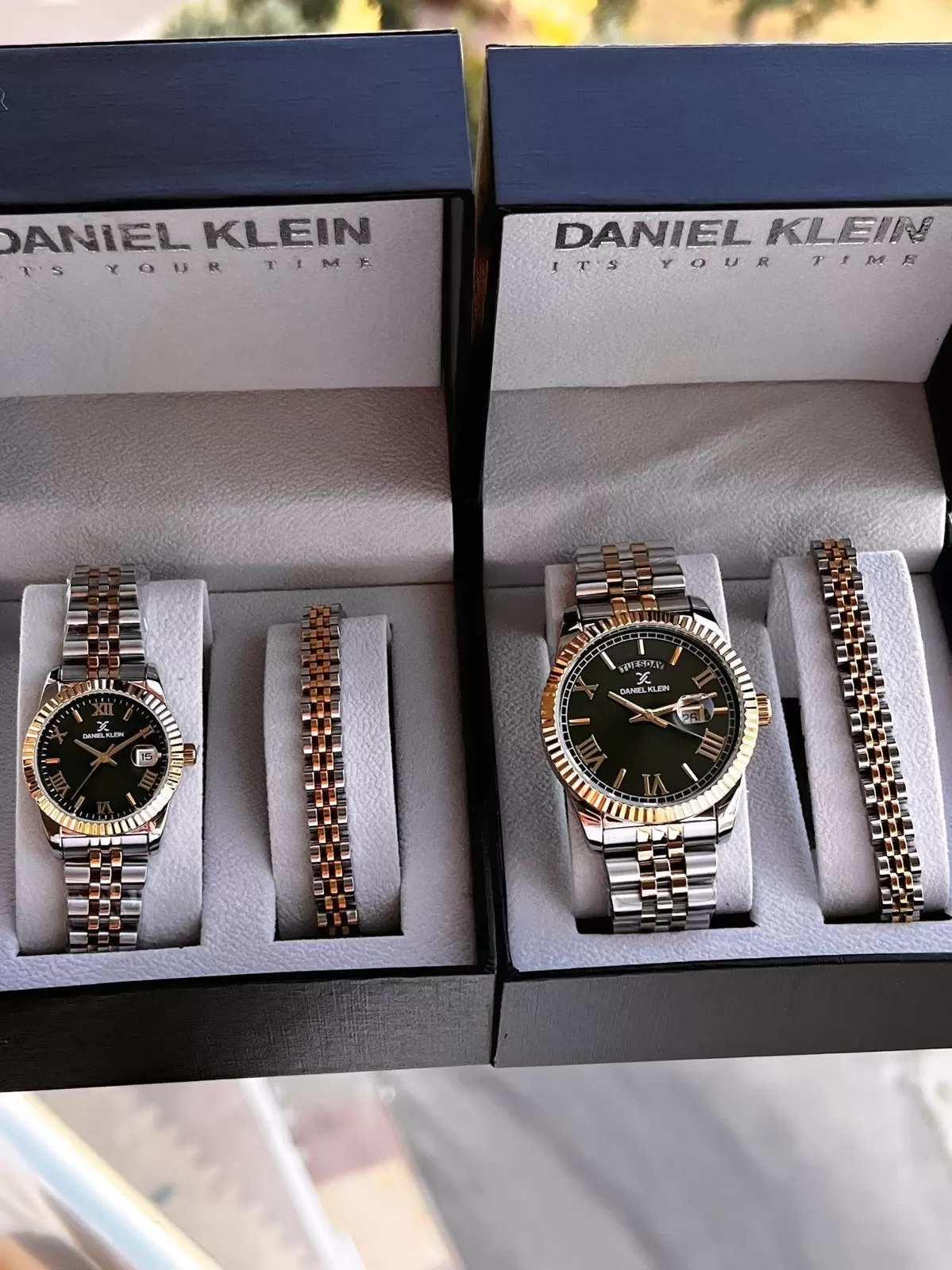 Daniel Klein Çift Sevgili Saati Çelik Bileklik Çelik Kordon 3 Atm Suya Dayanıklı Kol Saati VS.BLKT.0478
