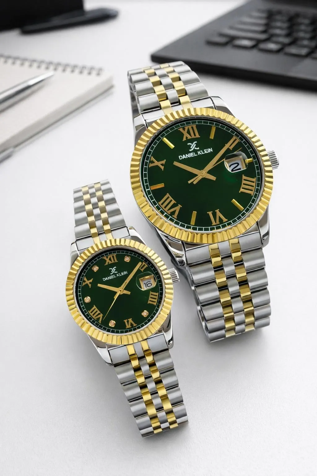 Daniel Klein Çift Sevgili Saati Çelik Bileklik Çelik Kordon 3 Atm Suya Dayanıklı Kol Saati VS.BLKT.0808