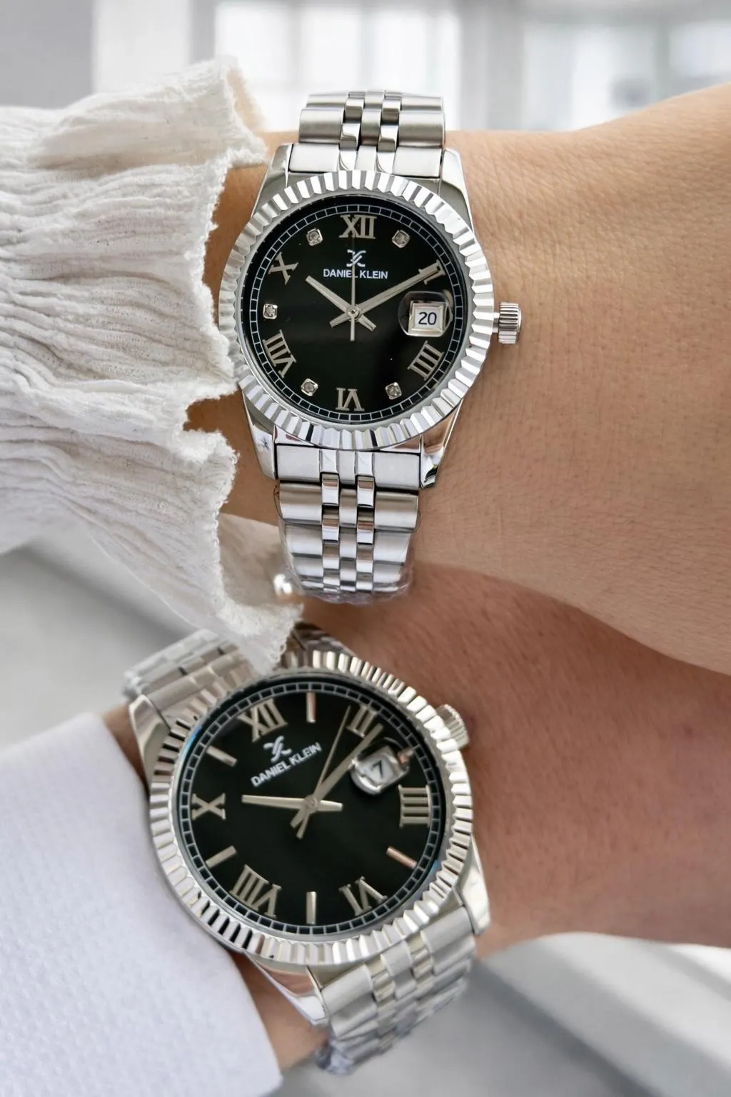 Daniel Klein Çift Sevgili Saati Çelik Bileklik Çelik Kordon 3 Atm Suya Dayanıklı Kol Saati VS.BLKT.0807