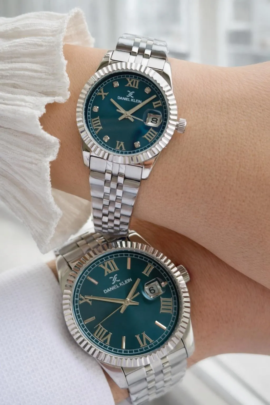 Daniel Klein Çift Sevgili Saati Çelik Bileklik Çelik Kordon 3 Atm Suya Dayanıklı Kol Saati VS.BLKT.0806