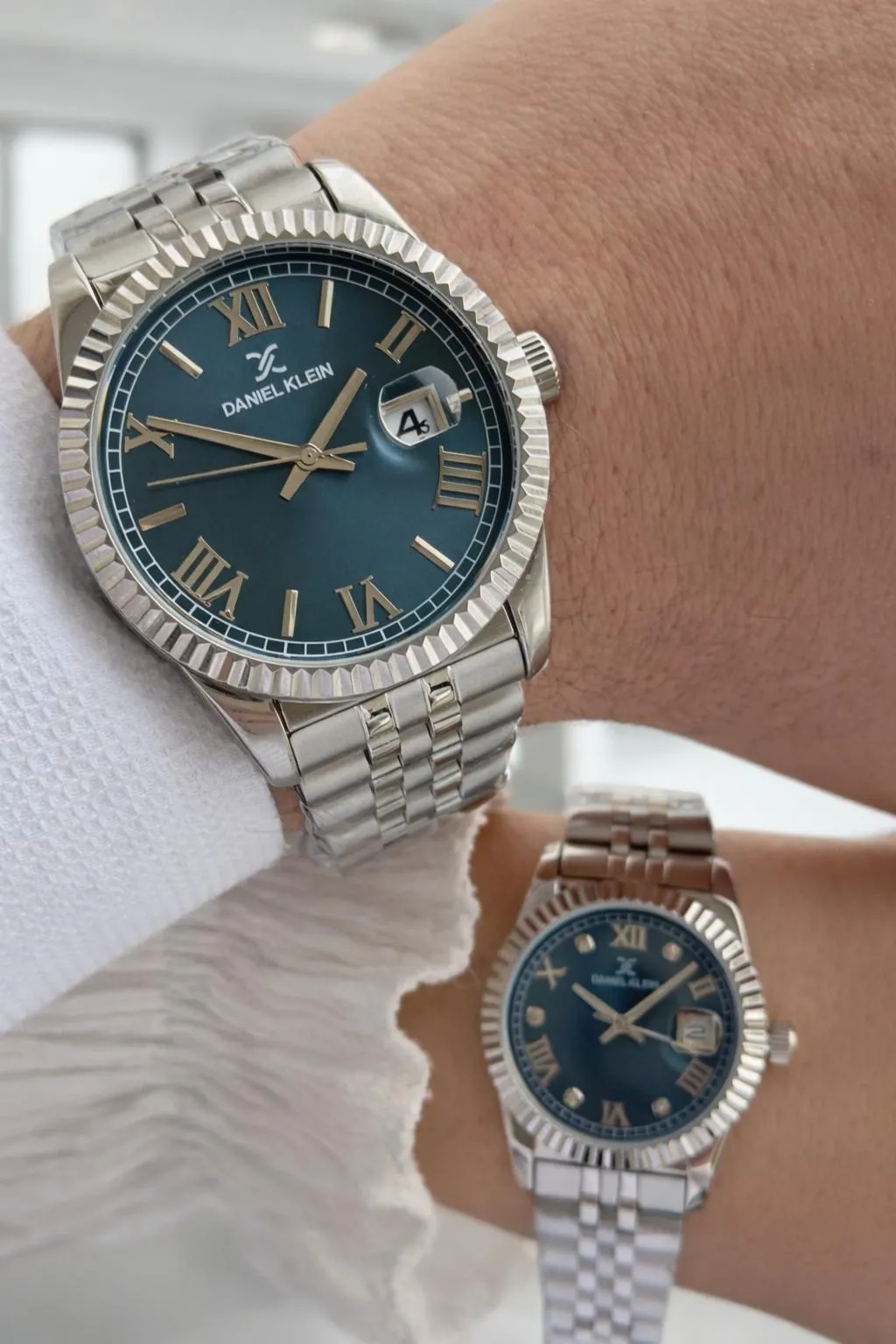 Daniel Klein Çift Sevgili Saati Çelik Bileklik Çelik Kordon 3 Atm Suya Dayanıklı Kol Saati VS.BLKT.0806