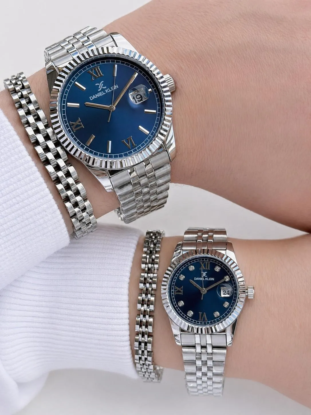 Daniel Klein Çift Sevgili Saati Çelik Bileklik Çelik Krdn 3 Atm Suya Dayanıklı Kol Saati VS.BLKT.0979